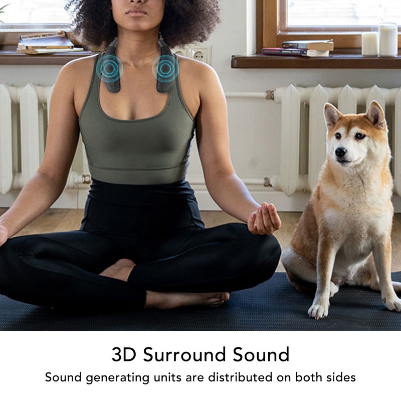 Bluetooth Neckband Speaker Stereo Noise Cancelling Hands Free Wireless Wearable