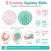 2PCS Crunchy Squishy Ornament, Pink and Green Tactile Tools, Handheld