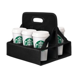 Grekos Portable Drink Holder,Portable Drink Carrier with Handle,6 Cup Take Out Cup Carrier,Drink Carrier with Handle Reusable,Foldable Cup Coffee Carrier for Delivery and Take Out