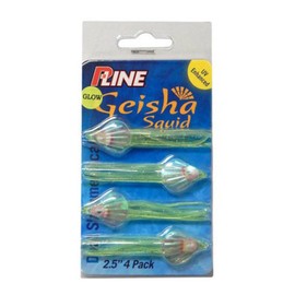P-Line 2.5" Geisha Squid - 4 Pack