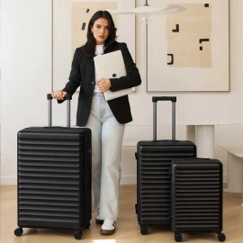 US Warehouse High Quality Waterproof Luxury Hard Shell 3 Pieces Business Travel Suitcase Luggage Set PC ABS Trolley Suitcase Setcolor: Blue