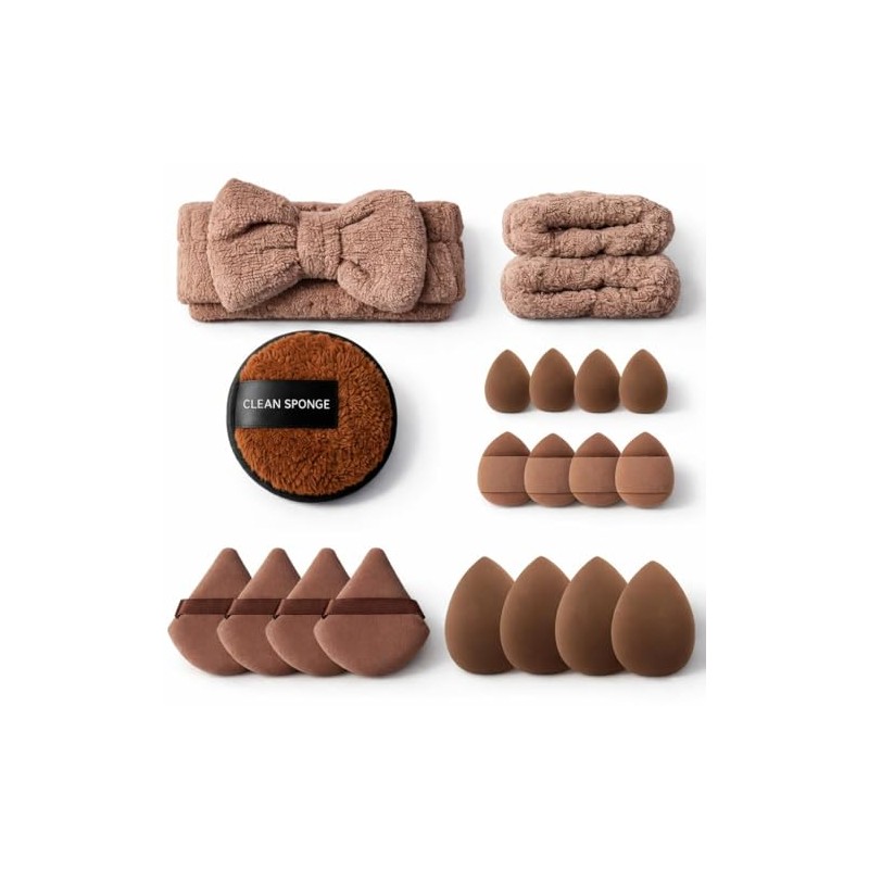 Juego de 20 piezas de esponjas de maquillaje, mezclador de