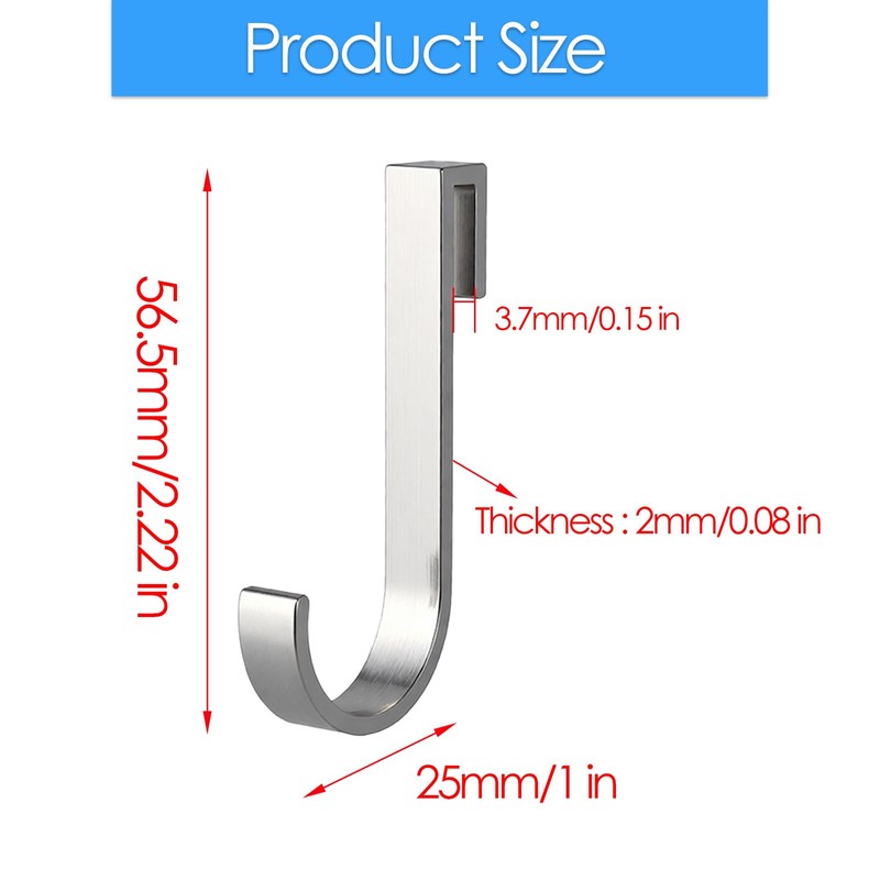 HLGHLG Wire Shelving J Hooks, 10-Pack Heavy Duty Aluminum Under