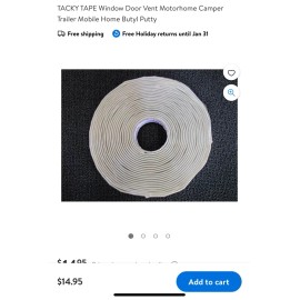 ITW Polymers Sealant Tacky Tape  5/16 Width Putty