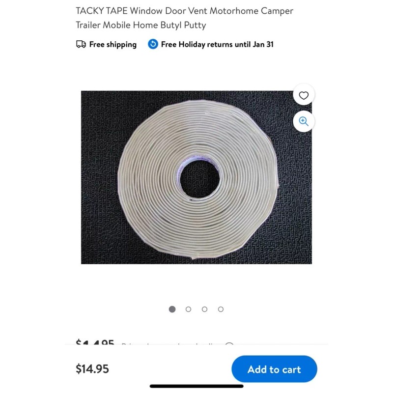 ITW Polymers Sealant Tacky Tape 5/16 Width Putty