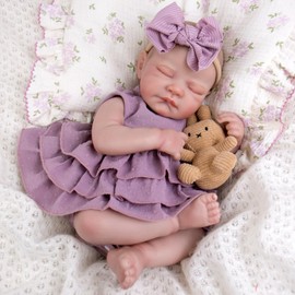 UOFTKIZ Realistic Newborn Reborn Baby Dolls - 20" Lifelike Girl Baby Dolls, Sleeping Newborn Baby Doll Cloth Body, Gift for Kids 3+, Grandma, New-Parents, Collectors