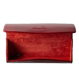Orice/ORICE Glasses Case, Free Engraving, Italian Oricce Leather, Made in Italy, Glasses Case, Men's, Women's, 05. orange (olice leather)