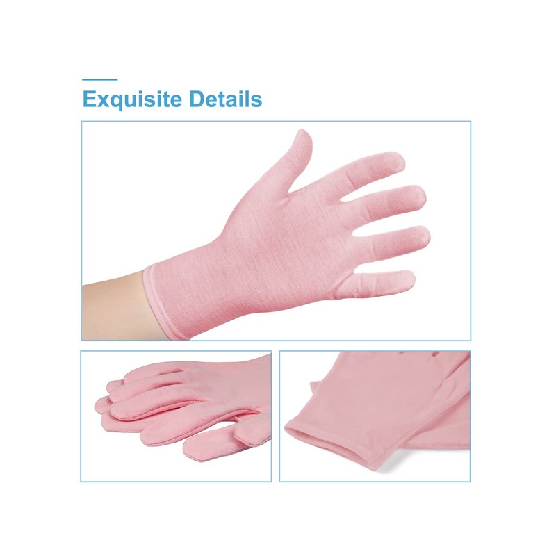 Donfri 6 Pairs Cotton Gloves Eczema Work Gloves Thin Protective