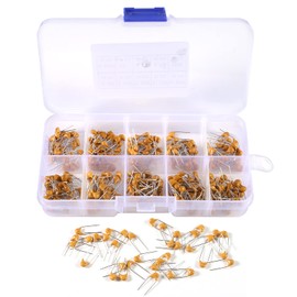 ALMOCN 10 Values 300 Pcs Ceramic Capacitor Assortment Kit,0.1uF to 10uF(0.1 0.15 0.22 0.33 0.47 0.68 1 2.2 4.7 10 uF) Multilayer Monolithic Ceramic Capacitor with Box