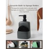 INGOFIN Ceramic Soap Dispenser with Sponge Holder - 2-in-1 Kitchen