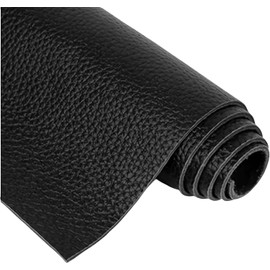 Black Leather, 1.4-2.0mm Thickness for Wallets, Briefcases, Sofa & Stool, Leather Sheets for Crafting (Black lizhiwen16×32