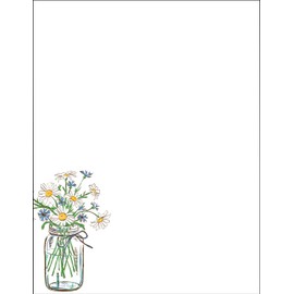 SamuelIStamper"Great Papers! Mason Daisies Letterhead Stationery, 8.5" x 11", 80 count, Inkjet and Laser Printer Compatible (2020147)"