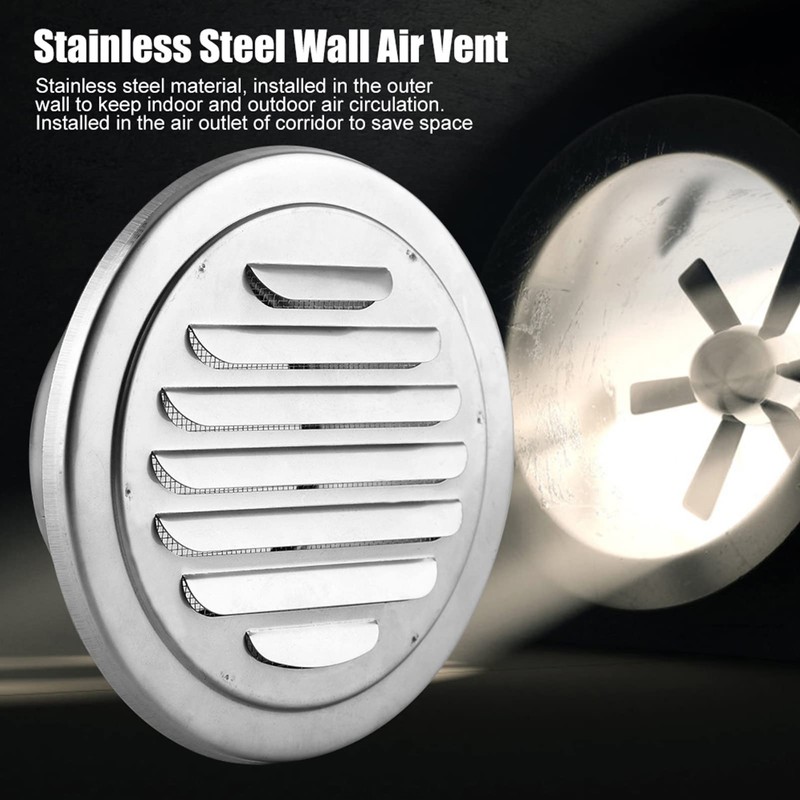 Haosie Stainless Steel Air Vents, 4 Inch Round Soffit Vent,