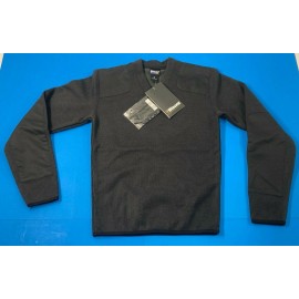 BLAUER 225 V-NECK COMMANDO STYLE FLEECE LINED SWEATER POLICE BLACK X-SMALL