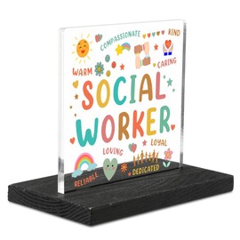 Thank You Gifts for Social Worker, Social Worker Gifts for Women, School Social Worker Gifts, Social Worker Week, Social Worker Appreciation Gifts Decorative Signs & Plaques YT433