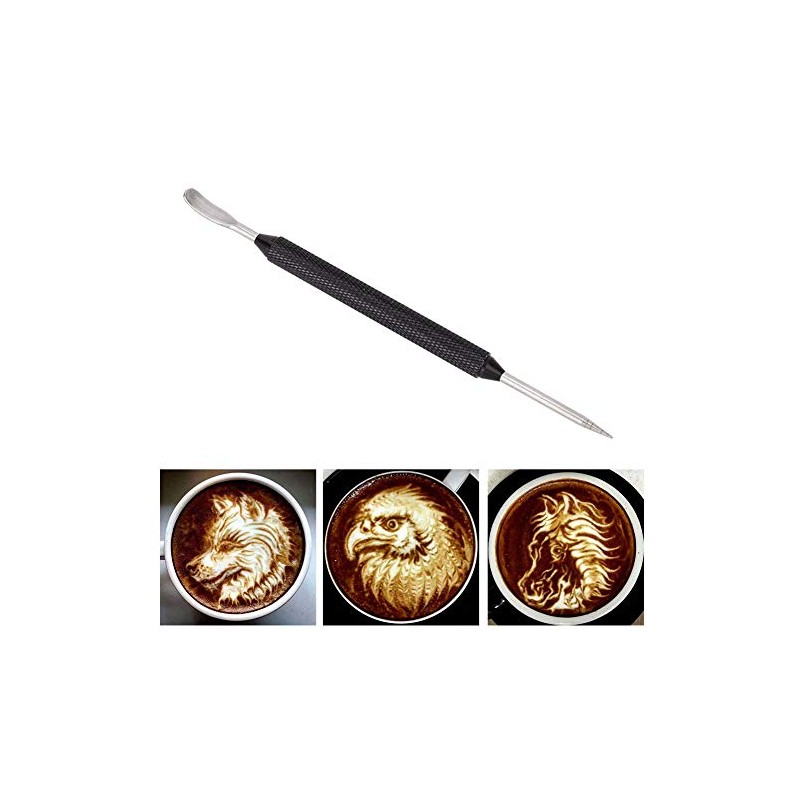 Kaffee Schaum Nadel Kunst Stift Edelstahl Spachtel DIY Kaffee Latte