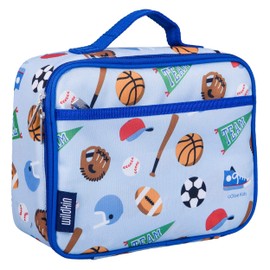 Wildkin Kids Insulated Lunch Box Bag for Boys & Girls, Reusable Kids Lunch Box is Perfect for Early Elementary Daycare School Travel, Ideal for Hot or Cold Snacks & Bento Boxes (Game On)