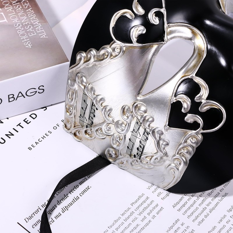 Oidea Half Face Masquerade Mask for Men: Vintage Italy Phantom