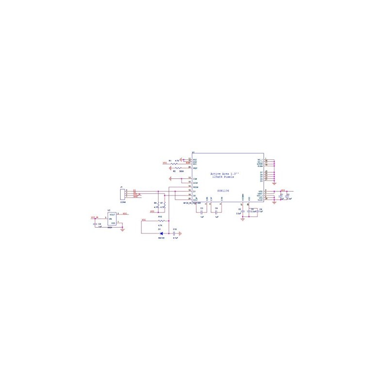 Hailege 1.3" SSH1106 IIC I2C OLED LCD Display 128x64 OLED