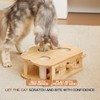 HaoCpetslian Wooden Whack-a-mole Interactive Cat Toy for Indoor Cats Interactive