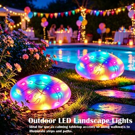 SunKite Solar Powered Rock Lights Outdoor Waterproof Solar LED Landscape Spotlights Light Multicolored,Solar Pebble Lights for Yard Walkway Patio Pathway Flowerbed Garden Decoration Gift for Mom