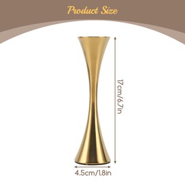 Stainless Steel Flower Vase, Decorative Vases, Round Mouth Dried Flower Vases, Artistic Small Bud Flower Vase Ornament for Living Room Table European Style Small Lightweight Luxury Vase Table Top Vase