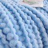 Linecooo Light Blue Fleece Throw Blanket 50"×60" for Couch Sofa