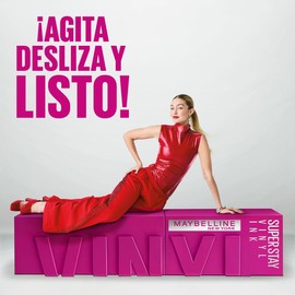Maybelline Labial líquido brillante Superstay Vinyl Ink Tono Rogue, 4.2ml - Dura hasta por 16H, brillo instantáneo sin grumos, sin transferencias