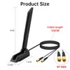WiFi 6E Tri-Band Antenna 2.4/5/6GHz High Gain Long Range RP-SMA