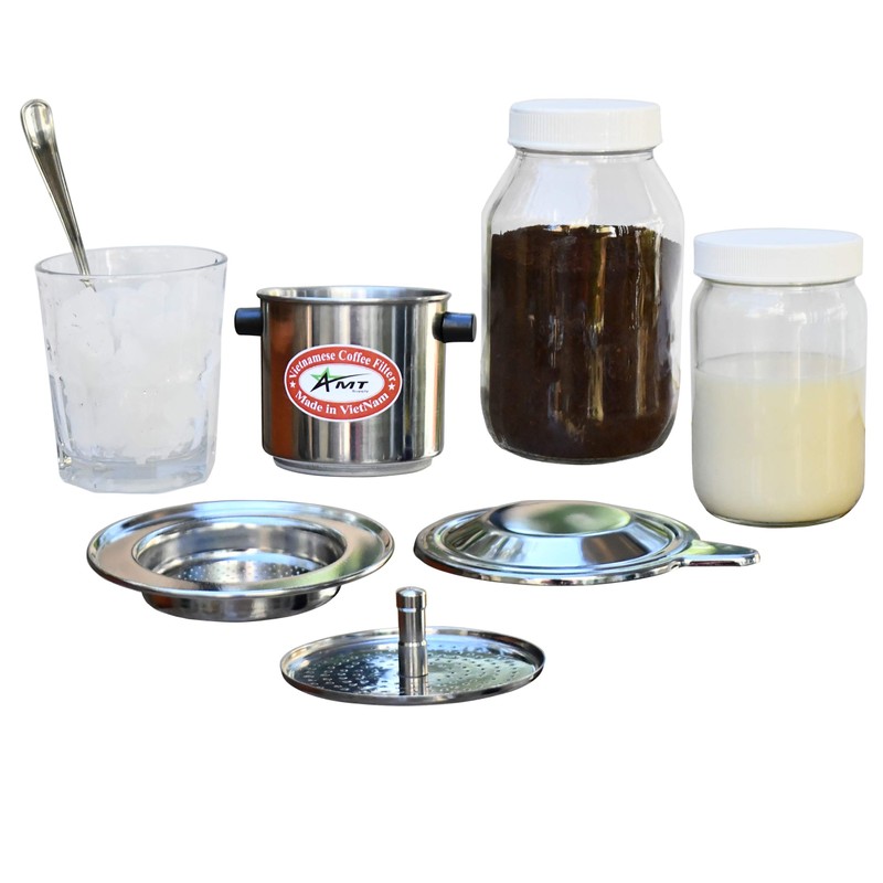 AMT 6.5 oz Coffee Maker, Phin Filter, Screw Down Coffee