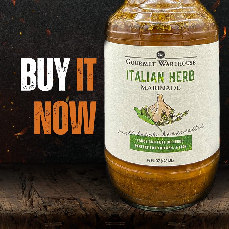 Gourmet Warehouse Small Batch Italian Herb Marinade Made With Natural