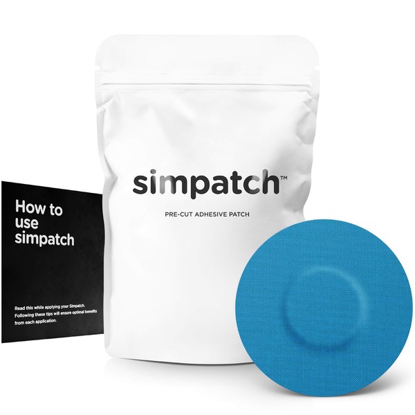 SIMPATCH SIMPATCH Universal Adhesive Patch, No Hole (25-Pack) (Blue)