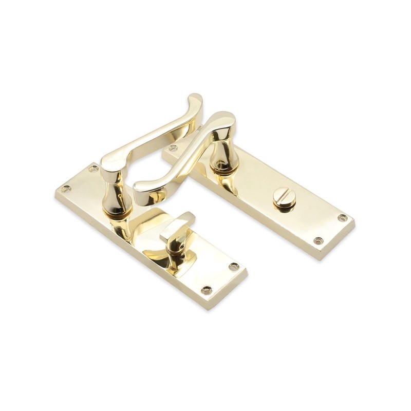 Victorian Scroll Internal Lever WC Bathroom Door Handles Chrome/Brass/Satin, Ideal