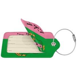 2 Pcs Luggage Tags Pu Leather Baggage Tag Privacy Cover Id Label with Stainless Steel Loop Suitcase Travel Bag Labels Sorority Gifts for Women Sister Black