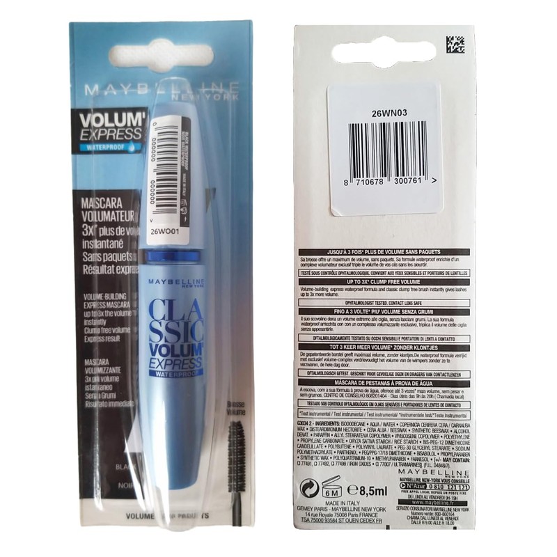 Maybelline Volum'Express Waterproof Mascara - Black