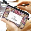IRADA ID Case Wallet Keychain with Clear ID Window Zipper