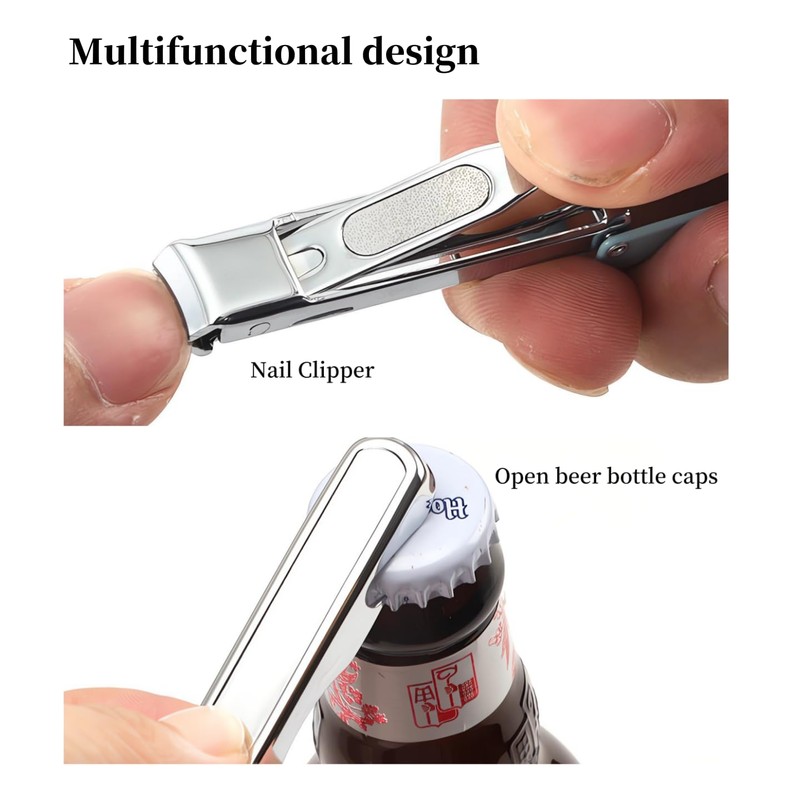 Folding Nail Clippers Portable Nail Clippers with File, Ultra Sharp,
