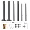 2pcs Sun Shade Poles Outdoor - 10ft 2.36" Diameter Heavy
