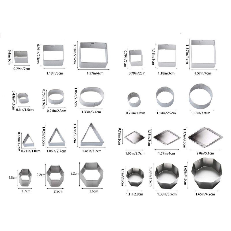 Baking Tools Cookie Cutter Set (24 Pieces/Set) Mini Fruit Shapes