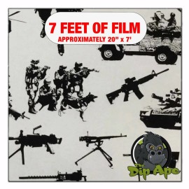 DIP APE Hydrographic film Combat Military Guns hydro dipping 7' x 20" hydro dip