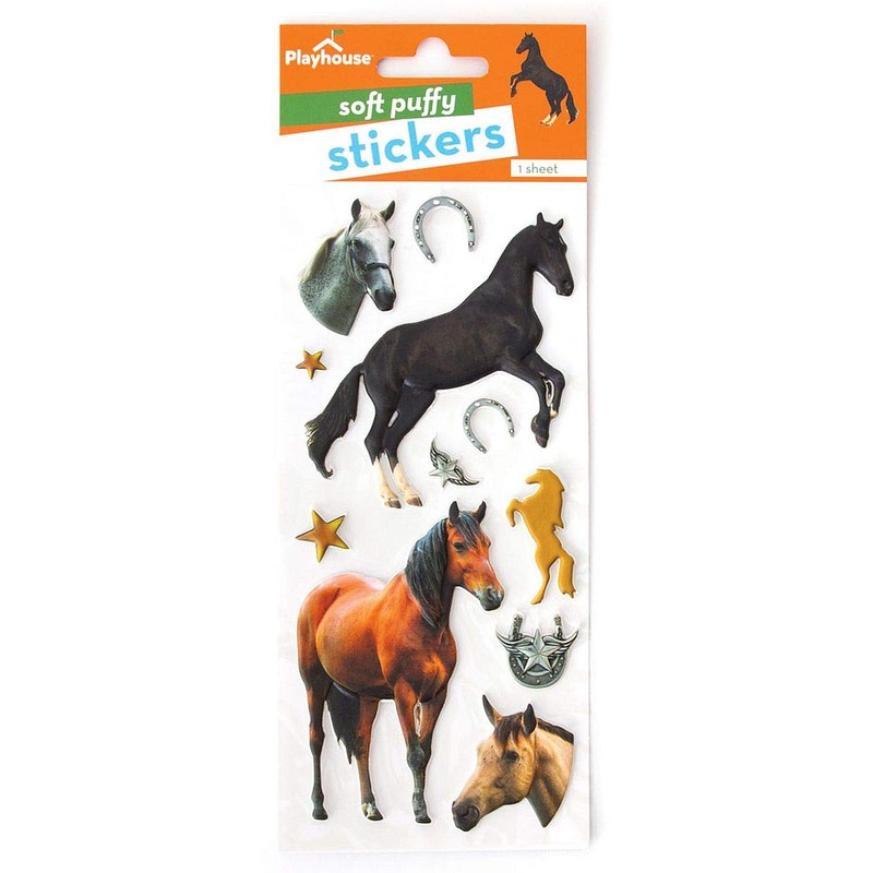 Playhouse Soft Puffy 11-Piece Sticker Sheet Sheet for Crafts, Trading