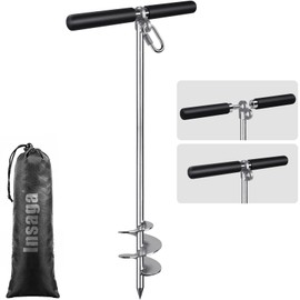 Insaga 304 Stainless Steel Boat Anchor, Multi-Purpose Sand Anchor for Boat, Kayak, Jet Ski & Pontoon in Shallow Water, Non-Slip Handle Sand Spike, Fully Welded 36'' Jetski Anchor