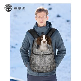 Mile High Life | Hiking Outdoor Pet Carrier Backpack | Kitty Puppy Cat Carrier | Dog Carrier for Small Dogs | Dog Backpack w Breathable Mesh with Soft Padding(Camouflage Brown, Small (Pack of 1))