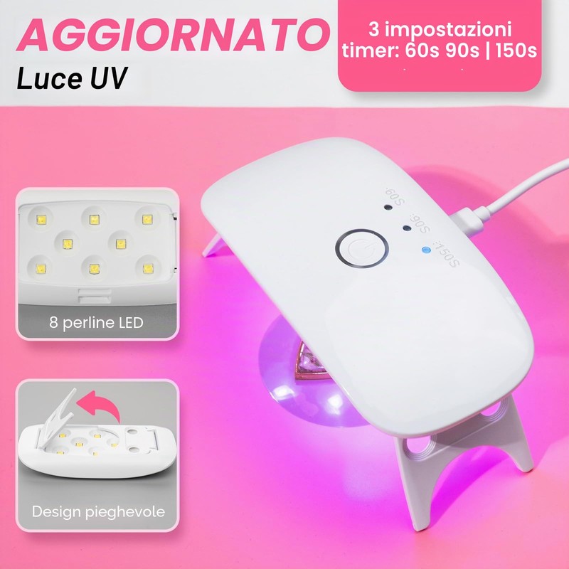 YIEHO 300g Kit di Resina UV con Luce e Stampi,