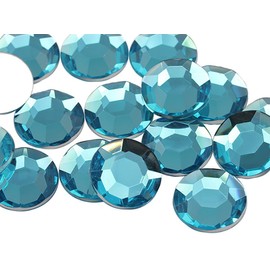 Allstarco 20mm Blue Aqua Acrylic Rhinestones Flat Back Rhinestones Cosplay Plastic Gems Embellishments Jewellery Making Crafts Scrapbooking Costume Jewels - Pack of 20