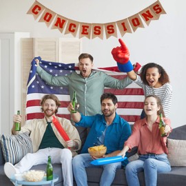 Abaodam Concessions Banner Baseball Banner Sports Theme Concession Stand Sign Garland Concessions Sign Party Bunting Banner Football Party Concessions Garland for Baseball Birthday Holiday Party