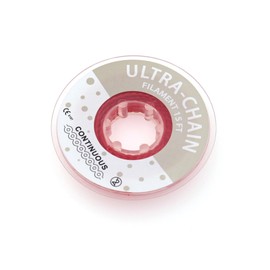 FUIODA 1 Roll/15Ft Orthodontic Dental Elastic Power Chains Dental Elastic Ultra Power Rubber Chain Long Short Closed (Red, Continuous)