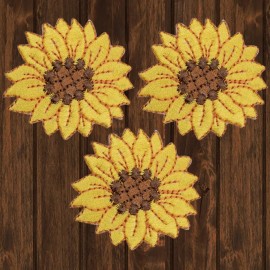 Paddys Patches Sunflower Embroidered Patch — Iron On