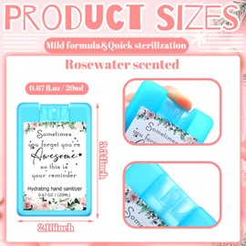 Dansib 24 Pack Thank You Hand Sanitizer Spray Bulk Appreciation Travel Size Hand Sanitizer Spray Christmas Mini Hydrating Hand Sanitizer Pocket Spray Gifts for Coworker Staff Teacher Holiday Favor