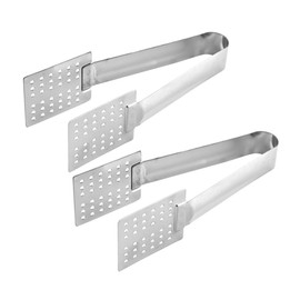 FELTECHELECTR Easy to Use Stainless Steel Tea Bag Clamp Multi-Functional Clip for Tea Bags and Ice Cubes Sturdy Construction Dishwasher Safe and Strainer/Solid Plate